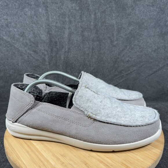 Clarks Men's Sz 11.5 M Gray Suede Gorwin Step Slip-On Loafer Shoes NEW - Picture 1 of 8